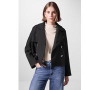 Street One Studio Damen F101160 Kurzer Trenchcoat, Black, 44