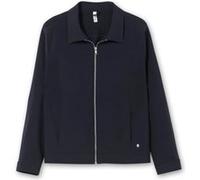 Kurzjacke SHEEGO, Damen, Gr. 54, blau (tiefblau), 70% Viskose, 27% Polyamid, 3% Elasthan, unifarben, Jacken Kurzjacke (24002045-54) tiefblau