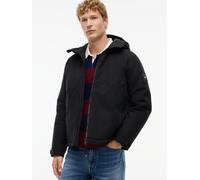 Kurzjacke TOMMY HILFIGER "TECH HOODED PADDED", Herren, Gr. S, schwarz, Web, Obermaterial: 100% Polyester. Futter: 100% Nylon. Füllung: 100% Polyester, Jacken Kurzjacke (23233008-S) schwarz