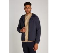 Kurzjacke TOMMY HILFIGER "TECH PACKABLE HOODED JACKET", Herren, Gr. L, blau (desert sky), Web, Obermaterial: 100% Polyamid, unifarben, normal hüftlang, elastischer Bund, Jacken Kurzjacke, mit Logostic