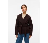 Kurzjacke VERO MODA "VMANNE BERGEN JACKET GA NOOS", Damen, Gr. M, braun (chocolate torte), Web, Obermaterial: 100% Polyester, unifarben, regular fit hüftlang, V-Ausschnitt, Jacken Kurzjacke, Kunstfase