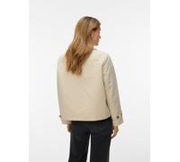 Kurzjacke VERO MODA "VMCHLOEMIA SHORT TRENCHCOAT GA NOOS", Damen, Gr. L, oatmeal, Web, Obermaterial: 100% Polyester, unifarben, kurz, V-Ausschnitt, Jacken Kurzjacke (59023260-L) oatmeal
