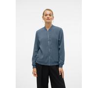 Bomberjacke VERO MODA "VMCONNY, leichte Jacke für den Übergang", Damen, Gr. S, china blau, Web, Obermaterial: 96% Polyester, 4% Elasthan, unifarben, normal, Jacken Bomberjacke, seitliche Eingrifftasch