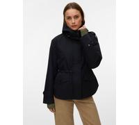 Kurzjacke VERO MODA "VMLEANNE JACKET BOO", Damen, Gr. L, schwarz, Web, Obermaterial: 100% Polyester, unifarben, bequem hüftbedeckend, mit Riegel abgesteppte Kante, Jacken Kurzjacke (86837432-L) schwar