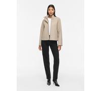 Kurzjacke VILA "VICLAUDIA L/S HIGH NECK SHORT JKT- NOOS", Damen, Gr. 36, natural melange, Web, Obermaterial: 100% Polyester, unifarben, normal, Jacken Kurzjacke, Kunstfaser (19302914-36) natural melan