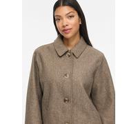 Kurzjacke VILA "VICLAUDIA L/S JACKET- NOOS", Damen, Gr. 38, falcon detail:melange, Web, Obermaterial: 100% Polyester, meliert, hüftbedeckend, Rundhals, Jacken Kurzjacke, Kunstfaser (72133462-38) falco