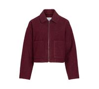 Kurzjacke VILA "VIJADAS ZIPPER JACKET - NOOS", Damen, Gr. 38, rot (port royale), Web, Obermaterial: 100% Polyester, unifarben, kurz, Jacken Kurzjacke, Kunstfaser (39758464-38) port royale
