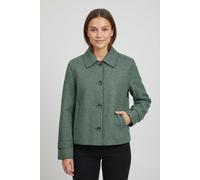 Kurzjacke VILA "VIJUICE L/S SHORT JACKET - NOOS", Damen, Gr. 38, grün (laurel wreath), Web, Obermaterial: 80% Polyester, 10% Polyacryl, 10% Viskose, unifarben, regular fit kurz, Jacken Kurzjacke (4941