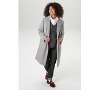 Kurzmantel ANISTON PLUS, Damen, Gr. 44, grau (grau, kariert), Web, Obermaterial: 100% Polyester. Futter: 100% Polyester, kariert, figurumspielend kniebedeckend, Mäntel Kurzmantel, in ausdrucksvollem K