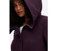 Sheego Kurzmantel in A-Linie, mit Kapuze 52 aubergine