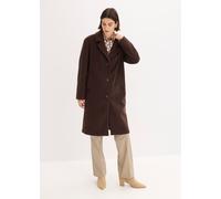 Kurzmantel BONPRIX, Damen, Gr. 38, braun (dunkelbraun), Obermaterial: 100% Polyester. Innenfutter: 100% Polyester, festlich, lässig geschnitten, Mäntel Kurzmantel, aus Wollimitat, lässig geschnitten,