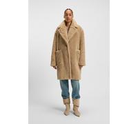 Kurzmantel BOSS ORANGE "Catedy Premium Damenmode", Damen, Gr. 46, rust, copper 222, Plüsch, Obermaterial: 100% Polyester, unifarben, relaxed fit knieumspielend, Mäntel Kurzmantel, aus softem Teddy, Re