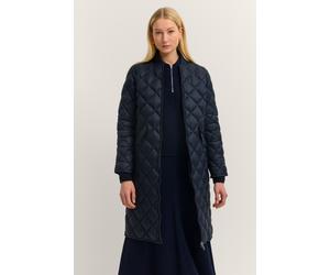 Kurzmantel BUGATTI "Airseries", Damen, Gr. 38, blau (390, marine), 100% Polyamid, unifarben, normal, normaler Saum, Mäntel Kurzmantel, mit Rautensteppung & Collegekragen (48847762-38) 390, marine