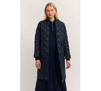 Kurzmantel BUGATTI "Airseries", Damen, Gr. 42, 390, marine, 100% Polyamid, unifarben, casual, normal, Langarm normaler Saum, Mäntel, mit Rautensteppung & Collegekragen (48847762-42) 390, marine