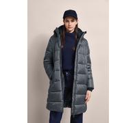 Kurzmantel BUGATTI, Damen, Gr. 34, blau, 60% Polyester, 40% Polyamid, unifarben, loose fit, Bündchen, Mäntel Kurzmantel, mit abtrennbarer Kapuze (71450520-34)