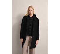 Kurzmantel BUGATTI, Damen, Gr. 36, schwarz, 100% Wolle, unifarben, regular fit, normaler Saum, Mäntel Kurzmantel, mit Materialmix (39751561-36)