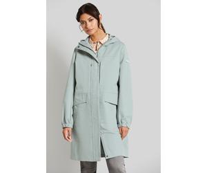 Kurzmantel BUGATTI, Damen, Gr. 38, grün (mint), 58% Baumwolle, 42% Polyester, regular fit, normaler Saum, Mäntel Kurzmantel, mit Kapuze (49348159-38)