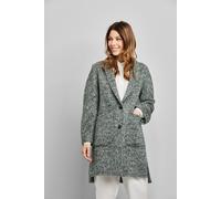 Kurzmantel BUGATTI, Damen, Gr. 44, grün (moos), 34% Polyacryl, 30% Wolle, 27% Polyester, 9% Alpaka, loose fit, normaler Saum, Mäntel Kurzmantel, mit Alpakawoll-Anteil (55084308-44)