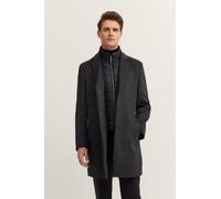 Kurzmantel BUGATTI "Flexcity Stretch", Herren, Gr. 56, grau (280, dunkelgrau), 50% Polyester, 40% Wolle, 10% sonstige Faser, kariert, normal, normaler Saum, Mäntel Kurzmantel, mit Glencheck-Karo und W