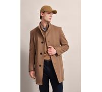 Kurzmantel BUGATTI, Herren, Gr. 52, grau (taupe), 58% Wolle, 25% Polyester, 13% Polyamid, 3% sonstige Fasern, 1% Elasthan, unifarben, normal, normaler Saum, Mäntel, mit Westenfake (73757067-52) taupe