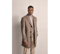 Kurzmantel BUGATTI, Herren, Gr. 60, beige, 60% Wolle, 35% Polyester, 5% sonstige Fasern, unifarben, slim fit, gerader Abschluss, Mäntel Kurzmantel, mit Reverskragen (10204125-60)