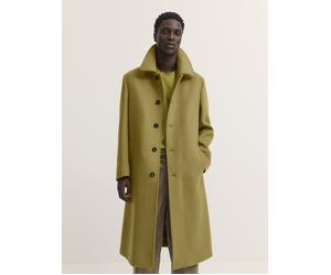Kurzmantel BUGATTI "Modern Fit", Herren, Gr. 54, 120, kiwi, 70% Wolle, 25% Polyamid, 5% Kaschmir, unifarben, normal, Mäntel Kurzmantel, Modern Fit Woll-Kaschmir Manteco Umlegekragen (57024957-54) 120,