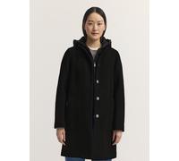 Kurzmantel BUGATTI "Regular Fit", Damen, Gr. 44, 290, schwarz, 100% Wolle, unifarben, regular fit, Mäntel Kurzmantel, Regular Fit Schurwolle Westeneinsatz (84552023-44) 290, schwarz