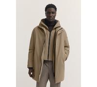 Kurzmantel BUGATTI "Regular Fit", Herren, Gr. 50, beige (50, beige), 88% Polyamid, 12% Elasthan, unifarben, regular fit, Mäntel Kurzmantel, Regular Fit Stretch Stehkragen Westeneinsatz (10343359-50) 5