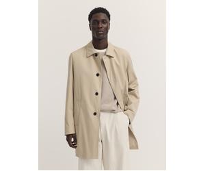 Kurzmantel BUGATTI "Regular Fit", Herren, Gr. 54, 40, beige, 67% Baumwolle, 29% Polyester, 4% Elasthan, unifarben, regular fit, Mäntel Kurzmantel, wasserabweisend und PFC-frei (81072608-54) 40, beige