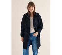 Kurzmantel CECIL, Damen, Gr. M (40), blau navy, Web, Obermaterial: 57% Polyester, 43% Baumwolle; Futter: 100% Polyester, unifarben, comfort fit normal, ohne Ausschnitt, elastischer Bund, Mäntel Kurzma