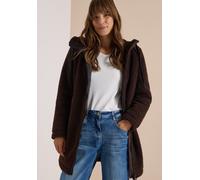 Kurzmantel CECIL, Damen, Gr. S (38), braun (chocolate sauce braun), Plüsch, Obermaterial: 100% Polyester. Futter: 100% Polyester. Wattierung: 100% Polyester, bequem Po-bedeckend, Mäntel Kurzmantel, Ku