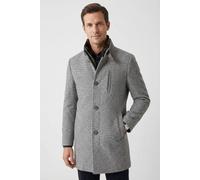 Kurzmantel CINQUE "CIARSENAL", Herren, Gr. 106, grau (hellgrau), Web, Obermaterial: 60% Wolle, 25% Polyester, 10% Polyamid, 5% sonstige Fasern, slim fit, Mäntel Kurzmantel, mit Stehkragen (52506503-10