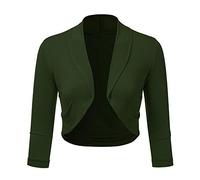 Kurzmantel Damen Frühling Grün - Bolero Jacke Damen Festlich Motorradjacke Sommer Frühlingsjacke Elegant Bomberjacke Kurz Leicht Sommermantel Sport Jacke Dünne Softshelljacke/Übergangsjacke