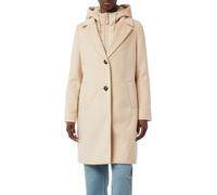 Kurzmantel, Damen, Gr. 46, beige, Flanell, Obermaterial: 100% Polyamid. Futter: 100% Polyamid, COMMA CASUAL IDENTITY, unifarben, regular fit ca. Mitte Oberschenkel, gerader Abschluss, Mäntel Kurzmante