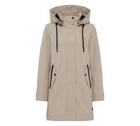 Kurzmantel FUCHS SCHMITT, Damen, Gr. 40, beige (kitt), Web, Obermaterial: 100% Polyester, unifarben, regular fit ca. Mitte Oberschenkel, hoch geschlossener Ausschnitt, abgesteppte Kante, Mäntel Kurzma