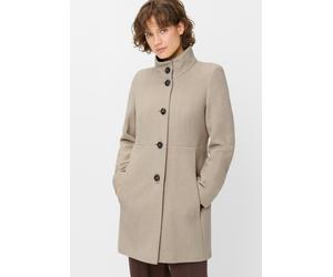 Kurzmantel FUCHS SCHMITT, Damen, Gr. 46, beige (kitt), Web, Obermaterial: 70% Wolle, 20% Polyester, 10% Polyamid, unifarben, Po-bedeckend, hoch geschlossener Ausschnitt, Mäntel Kurzmantel, aus einer W