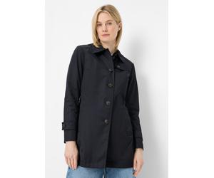 Kurzmantel FUCHS SCHMITT, Damen, Gr. 48, schwarz (marine), Web, Obermaterial: 58% Baumwolle, 42% Polyester, unifarben, regular fit normal, mit Riegel abgesteppte Kante mit Knöpfen,verstellbar, Mäntel 