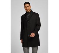 Kurzmantel HECHTER PARIS "Mantel", Herren, Gr. 48 Herren, schwarz, 60% Wolle, 40% Polyester, unifarben, regular fit, Mäntel Kurzmantel (30086345-48) schwarz