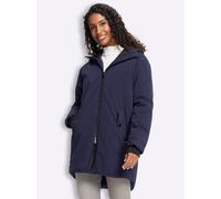 Kurzmantel HEINE, Damen, Gr. 38, blau (marine), 100% Polyester, Wattierung:100% Polyester, unifarben, unifarben mit Farbeinsatz, unifarben mit Farbeinsätzen, Mäntel Kurzmantel (70106431-38) marine