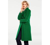 Kurzmantel HEINE, Damen, Gr. 46, grün, 80% Wolle, 20% Polyamid, unifarben, unifarben mit Farbeinsatz, unifarben mit Farbeinsätzen, Mäntel Kurzmantel (60107044-46) grün