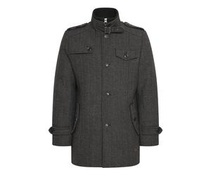 Kurzmantel INDICODE "Kurzmantel IDBrandan", Herren, Gr. M, grau (schwarz coal), Obermaterial: 50% Wolle WO. 50% Polyester PES., Mäntel Kurzmantel (99472109-M) schwarz coal