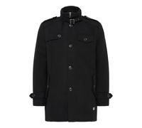 Kurzmantel INDICODE "Kurzmantel IDBrandan", Herren, Gr. M, schwarz (schwarz onyx), Obermaterial: 50% Wolle WO. 50% Polyester PES., Mäntel Kurzmantel (37456856-M) schwarz onyx