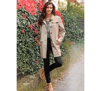 Kurzmantel INSPIRATIONEN, Damen, Gr. 36, beige (sand), 64% Baumwolle, 36% Polyamid, unifarben, unifarben mit Farbeinsatz, unifarben mit Farbeinsätzen, Mäntel Kurzmantel, Topseller (314534-36) sand