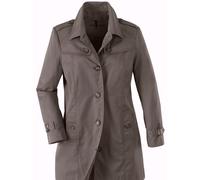 Kurzmantel INSPIRATIONEN, Damen, Gr. 40, grau (taupe), 64% Baumwolle, 36% Polyamid, unifarben, unifarben mit Farbeinsatz, unifarben mit Farbeinsätzen, Mäntel Kurzmantel, Topseller (314392-40) taupe