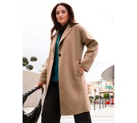 Kurzmantel INSPIRATIONEN, Damen, Gr. 42, braun (camel), 70% Polyester, 30% Wolle, unifarben, unifarben mit Farbeinsatz, unifarben mit Farbeinsätzen, Mäntel Kurzmantel (16003938-42) camel