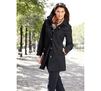 Kurzmantel INSPIRATIONEN, Damen, Gr. 52, schwarz, 64% Baumwolle, 36% Polyamid, unifarben, unifarben mit Farbeinsatz, unifarben mit Farbeinsätzen, Mäntel Kurzmantel, Topseller (314373-52) schwarz