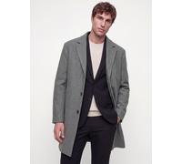Kurzmantel JACK & JONES "JJEJAMES COAT SN", Herren, Gr. XL, grau (dunkelgrau melange), Web, Obermaterial: 100% Polyester, meliert, unifarben, knielang, tiefer V-Ausschnitt, gerader Abschluss, Mäntel K