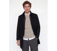 Kurzmantel JACK & JONES "JJEMELTON WOOL BLEND COAT AW26 SN", Herren, Gr. XL, schwarz, Web, Obermaterial: 65% Polyester, 30% Wolle, 5% sonstige Fasern, unifarben, regular fit ca. Mitte Oberschenkel, oh