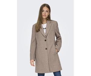 Kurzmantel JDY "JDYECHO LIFE COAT OTW NOOS", Damen, Gr. L, beige (nature detail:melange), Web, Obermaterial: 100% Polyester, meliert, ca. Mitte Oberschenkel, V-Ausschnitt, Mäntel Kurzmantel (42110756-