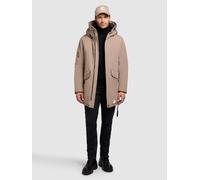 Kurzmantel KHUJO "DACHS", Herren, Gr. XXL, beige (greige), 85% Polyester, 15% Baumwolle, unifarben, regular fit hüftlang, eingesetzt elastischer Bund mit Windstopper, Mäntel Kurzmantel (10732833-XXL)